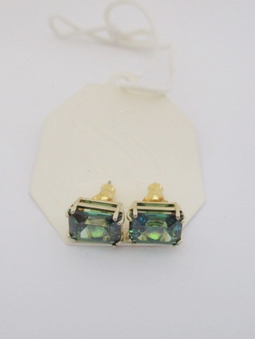 SWAROVSKI - Matrix Green Rectangle Stud Earrings